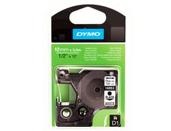 Cinta Dymo D1 Nylon 12mm x 3,5m Negro sobre Blanco