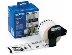 Cinta papel Brother 62mm x 30m negro sobre blanco