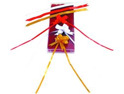 Cinta para hacer lazos plata 130 cm x 31 mm unidad