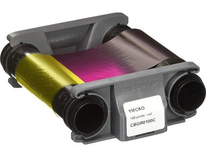 Cinta para impresora de tarjeta badgy color para 100 impresiones