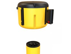 Cinta portatil faru retractil plastificada amarilla/negra longitud 9 mt