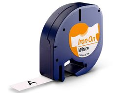 Cinta q-connect 12mm x 2mt negro-blanco para ropa para maquina letratag
