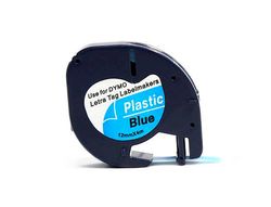 Cinta q-connect 12mm x 4mt negro-ultra azul para maquina letratag