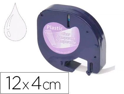 Cinta q-connect 12mm x 4mt transparente para maquina letratag