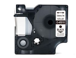 Cinta q-connect negro-transparente 12mm x 7mt d1