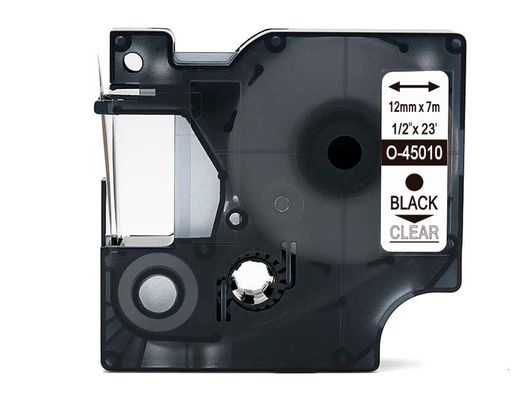 Cinta q-connect negro-transparente 12mm x 7mt d1