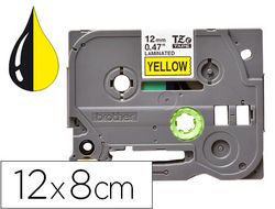 Cinta q-connect tze-631 amarillo-negro 12mm longitud 8 mt