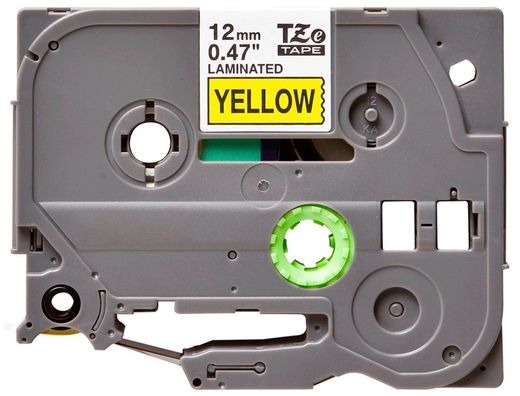 Cinta q-connect tze-631 amarillo-negro 12mm longitud 8 mt