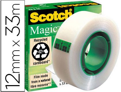 Cinta Scotch Magic 810 invisible 12mm x 33m
