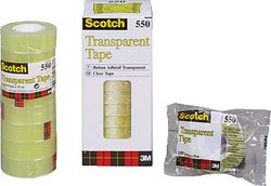 Cinta transparente Scotch 550 12mm x 33m (12 unidades)