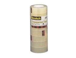 Cinta transparente Scotch 550 19mm x 33m (8 unidades)