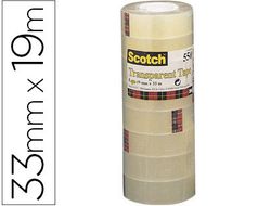 Cinta transparente Scotch 550 19mm x 33m (8 unidades)
