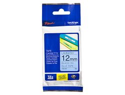 Cinta TZ Brother laminada 12mm x 8m negro sobre azul