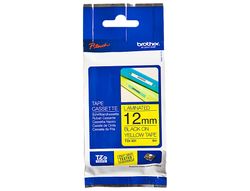 Cinta TZ Brother laminada12mm x 8m negro sobre amarillo