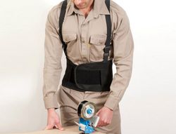 Cinturon antilumbago faru elastico con tirantes talla xl color negro