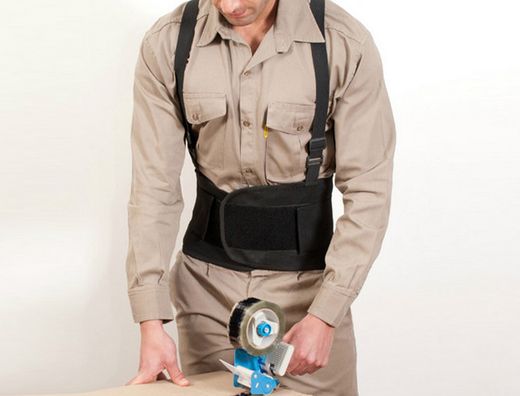 Cinturon antilumbago faru elastico con tirantes talla xl color negro