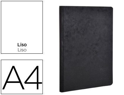 CLAIREFONTAINE Cuaderno Age Bag 96h A4 Liso Negro 791401C
