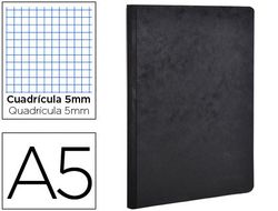 CLAIREFONTAINE Cuaderno Age bag 96h A5 Cuadricula 5x5 Negro 795421C