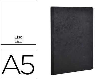CLAIREFONTAINE Cuaderno Age Bag 96h A5 Liso Negro 795401C