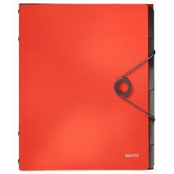 Clasificador Solid. PP. 6 separadores. DIN A4, rojo