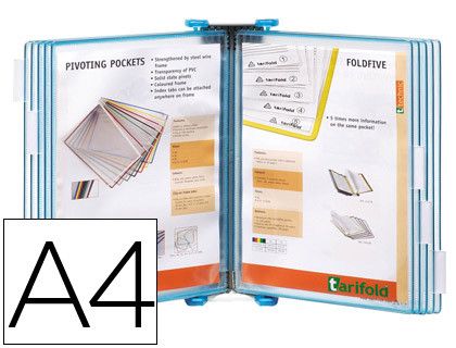 Clasificador Tarifold pared Candy Line A4 azul