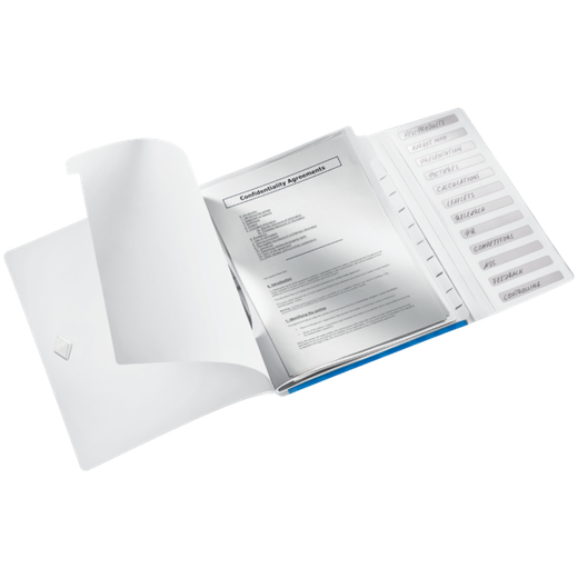 Clasificador WOW. PP. 12 separadores. DIN A4, azul