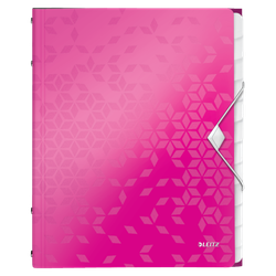 Clasificador WOW. PP. 12 separadores. DIN A4, fucsia