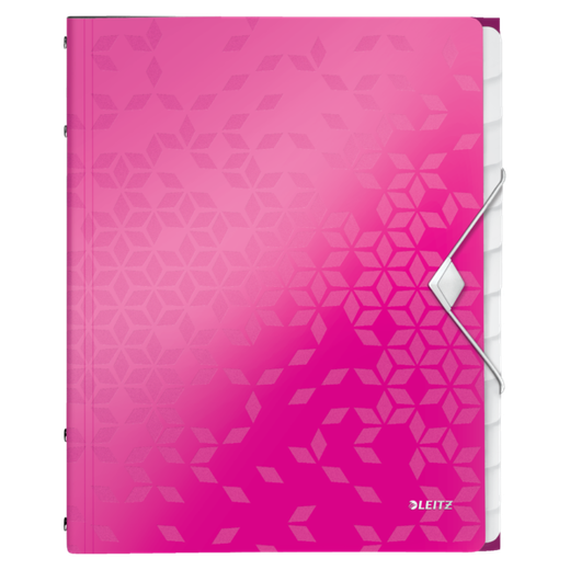 Clasificador WOW. PP. 12 separadores. DIN A4, fucsia