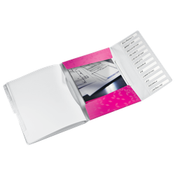 Clasificador WOW. PP. 12 separadores. DIN A4, fucsia
