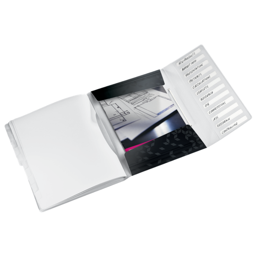 Clasificador WOW. PP. 12 separadores. DIN A4, negro