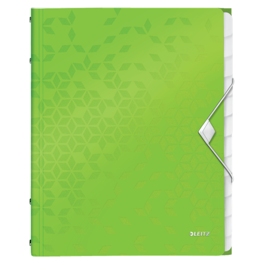 Clasificador WOW. PP. 12 separadores. DIN A4, verde
