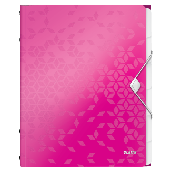 Clasificador WOW. PP. 6 separadores. DIN A4, fucsia