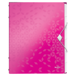 Clasificador WOW. PP. 6 separadores. DIN A4, fucsia