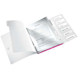 Clasificador WOW. PP. 6 separadores. DIN A4, fucsia