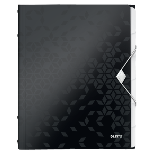Clasificador WOW. PP. 6 separadores. DIN A4, negro