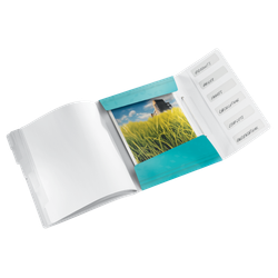 Clasificador WOW. PP. 6 separadores. DIN A4, turquesa