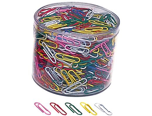 Clips Colores Bote de 1000 -Bote de 1000