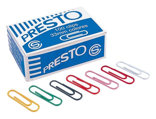 Clips Colores Paper -Caja de 100