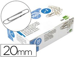 Clips Liderpapel N. 1 Labiados 20 mm Caja de 100 Unidades