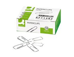 Clips niquelados q-connect n 1 picos 20 mm punta caja de 100 unidades