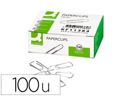Clips niquelados q-connect n 3 picos 43 mm punta caja de 100 unidades