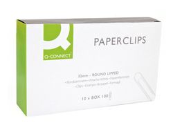 Clips Niquelados Q-Connect Nº2 32Mm Caja de 100