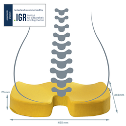 Cojín de asiento Active Ergo Cosy, amarillo
