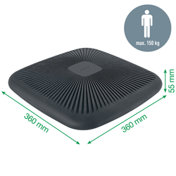 Cojín de asiento Active Ergo Wobble, gris oscuro