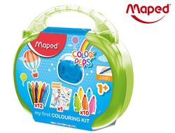 Colouring kit con 10 rotuladores Jumbo, poster gigante y 12 ceras jumbo