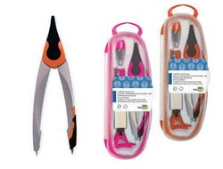 Compas liderpapel adaptador un iversal minas afilaminas y goma colores surtidos