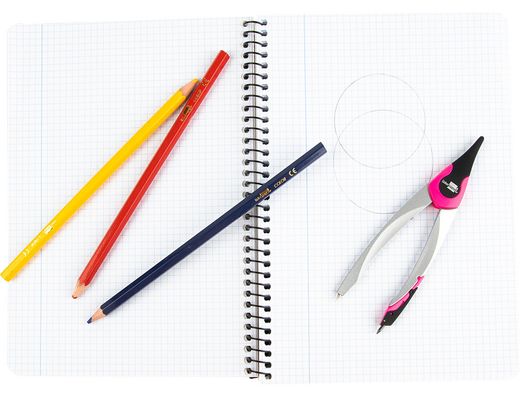 Compas liderpapel adaptador universal y minas colores surtidos