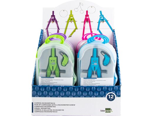 Compas Liderpapel Micrometrico con Adaptador Color