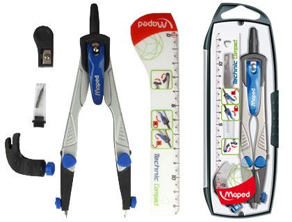 Compas technic 4 piezas gris Maped
