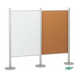 Conjunto de 2 soportes y 2 bases de 500 mm. para mamparas modulares (195x50 cm.)